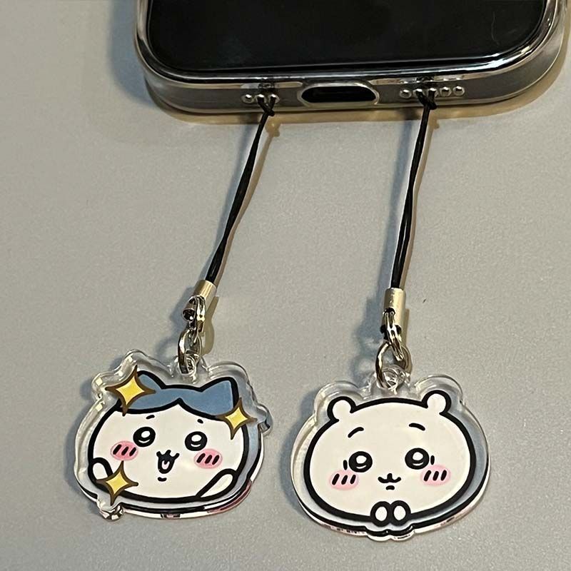 Chiikawa Acrylic Mobile Phone Cute Pendant Hanging Rope (1)