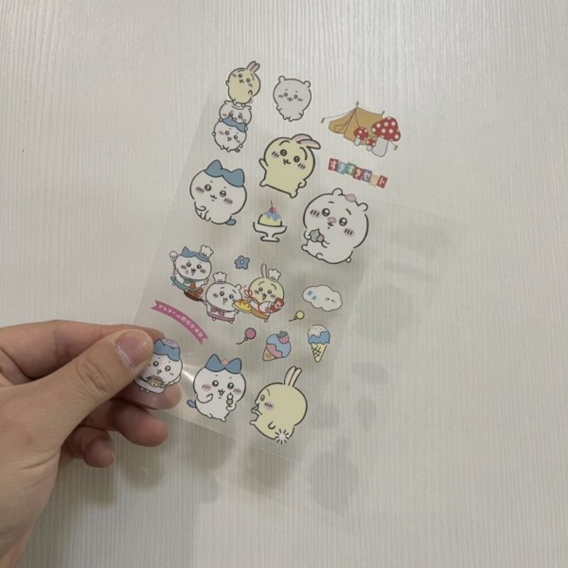 Chiikawa Cute Cartoon Transparent Stickers (1)