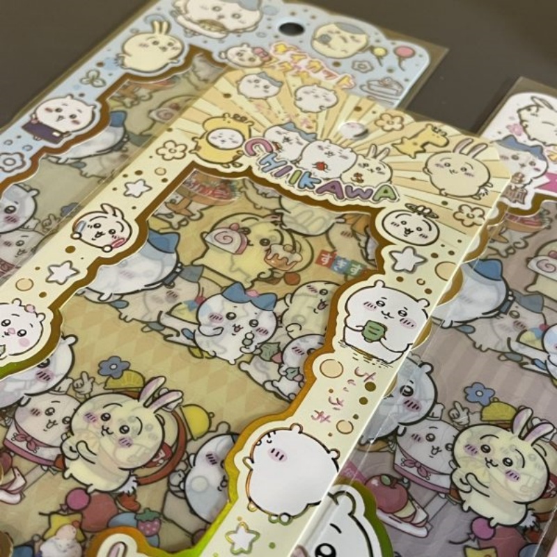 Chiikawa Cute Cartoon Transparent Stickers (4)