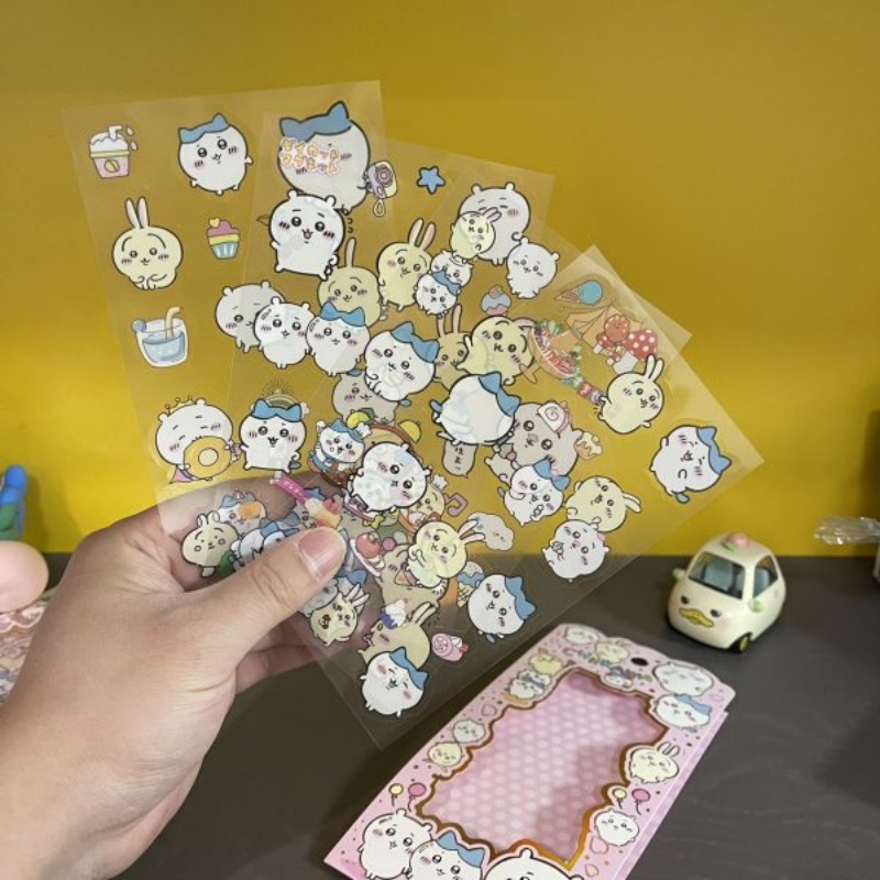 Chiikawa Cute Cartoon Transparent Stickers (5)