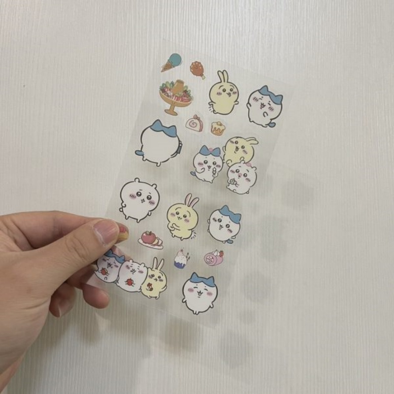 Chiikawa Cute Cartoon Transparent Stickers (6)