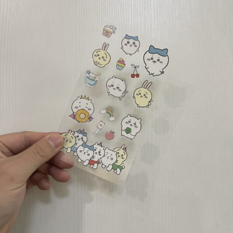 Chiikawa Cute Cartoon Transparent Stickers (7)