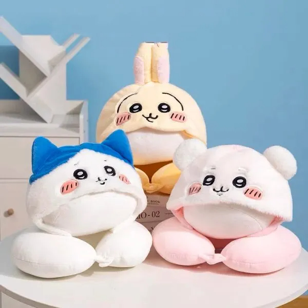 Chiikawa Hooded Neck Pillow
