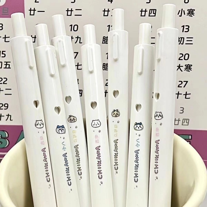 Chiikawa Jiikawa Cute Click Action Unisex Pen (6)