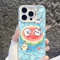 Usachi Hachi Chiikawa Watermelon Apple Phone Case (1)