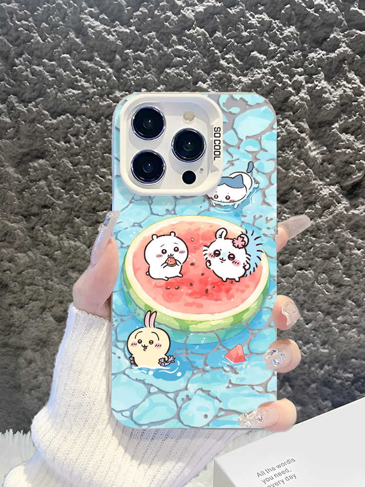 Usachi Hachi Chiikawa Watermelon Apple Phone Case (1)