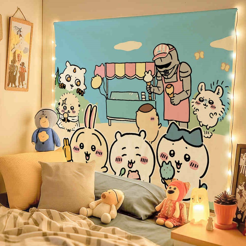 Chiikawa Cartoon Cute Peripheral Decoration Hanging Cloth (15)