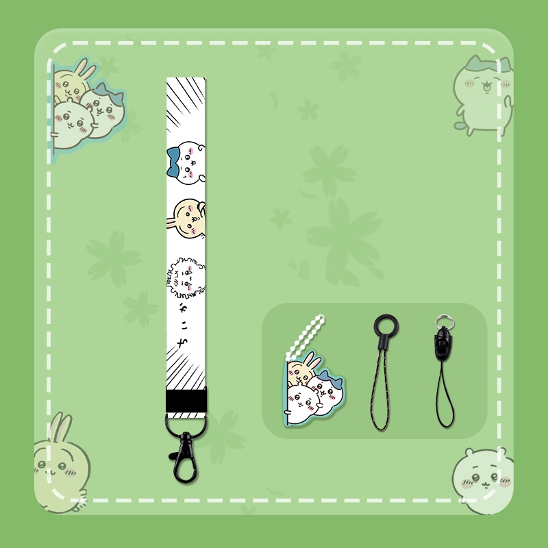 Chiikawa Cartoon Mobile Phone Lanyard (1)