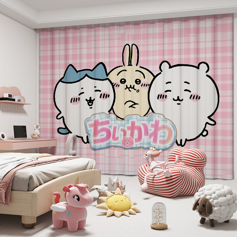 Chiikawa No-Punch Children's Room Decorative Curtains (10)