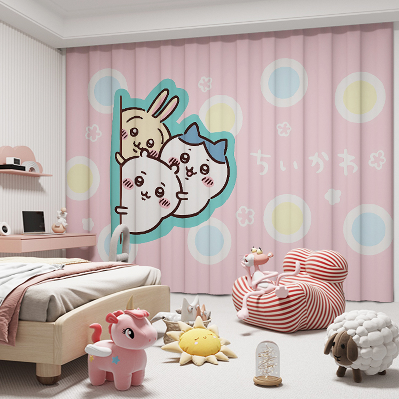 Chiikawa No-Punch Children's Room Decorative Curtains (14)
