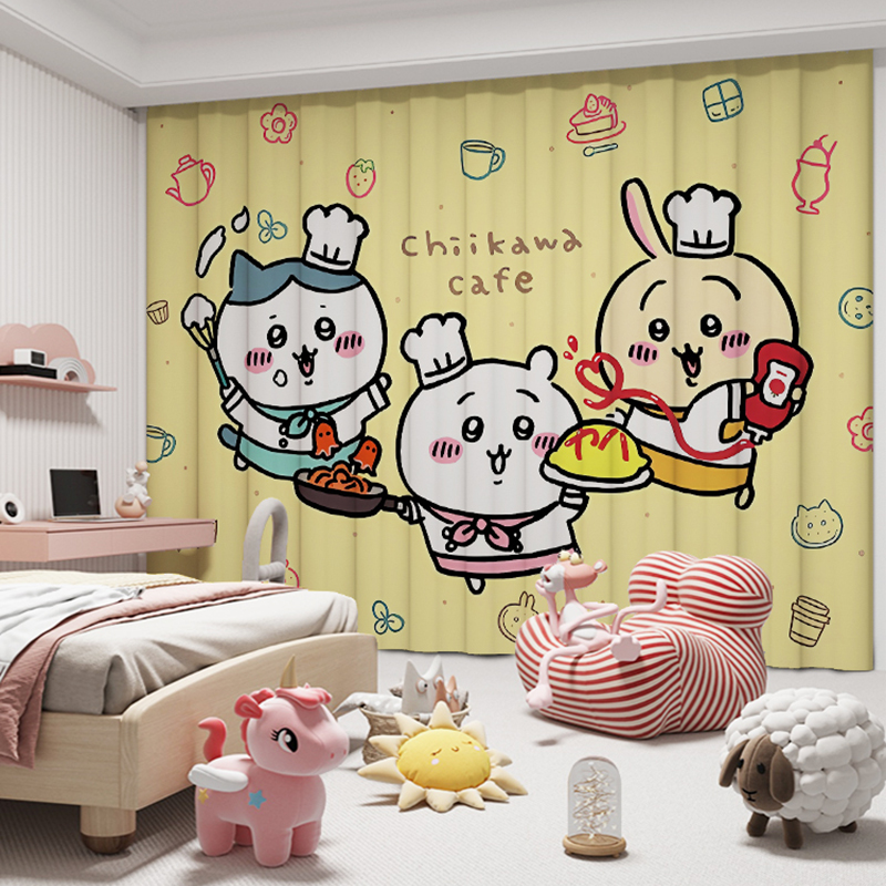 Chiikawa No-Punch Children's Room Decorative Curtains (15)