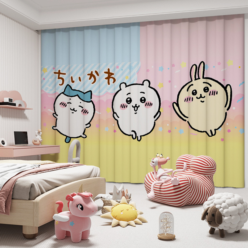 Chiikawa No-Punch Children's Room Decorative Curtains (5)