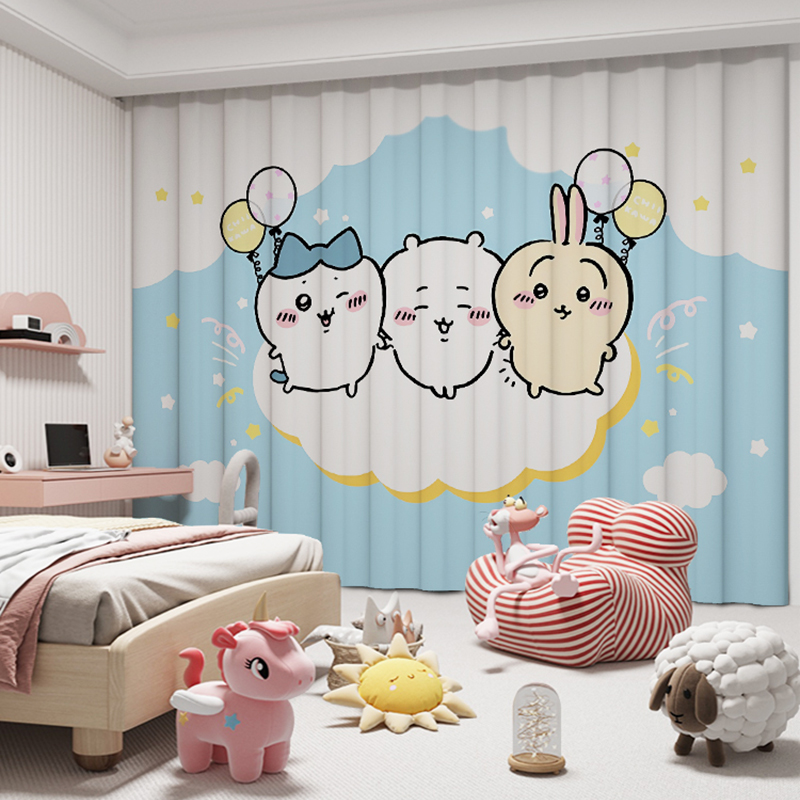 Chiikawa No-Punch Children's Room Decorative Curtains (6)