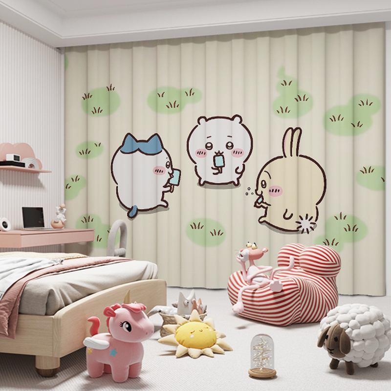 Chiikawa No-Punch Children's Room Decorative Curtains (7)