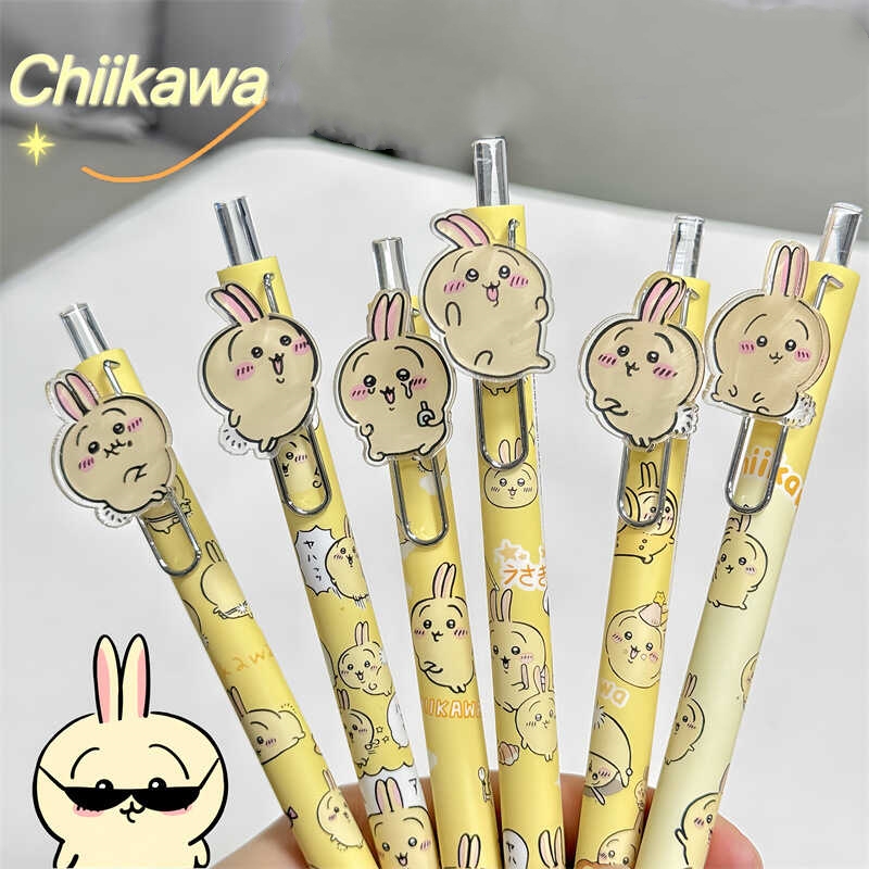 Chiikawa Student Cartoon 0.5mm Black ST Push Type Neutral Pen (1)