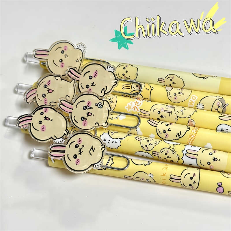 Chiikawa Student Cartoon 0.5mm Black ST Push Type Neutral Pen (2)