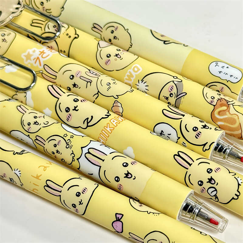 Chiikawa Student Cartoon 0.5mm Black ST Push Type Neutral Pen (3)