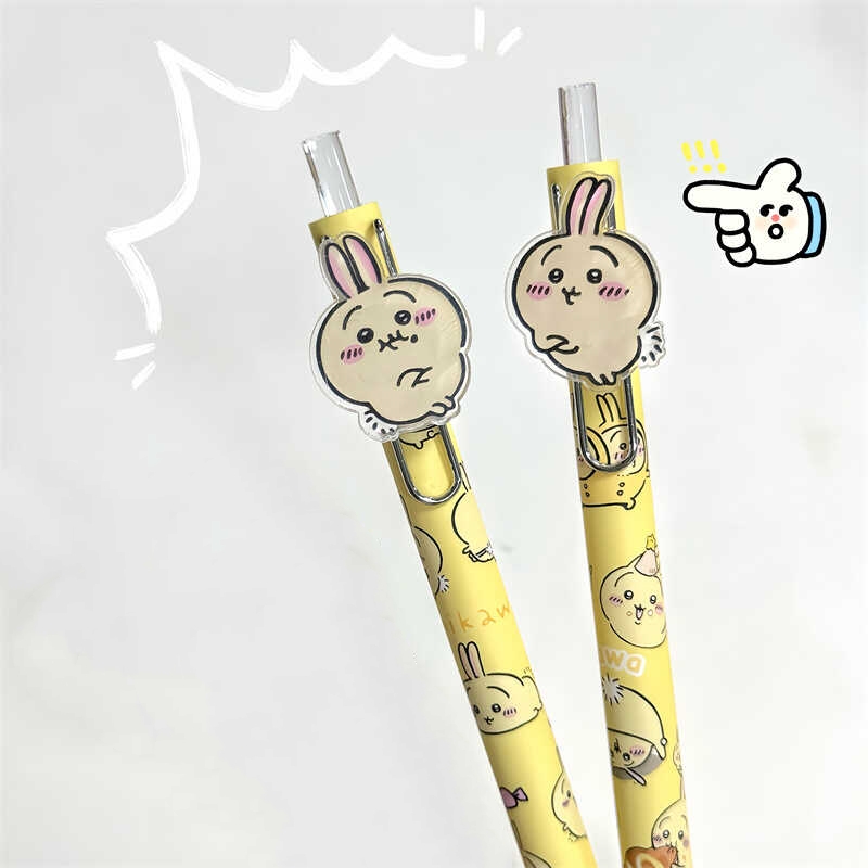 Chiikawa Student Cartoon 0.5mm Black ST Push Type Neutral Pen (4)