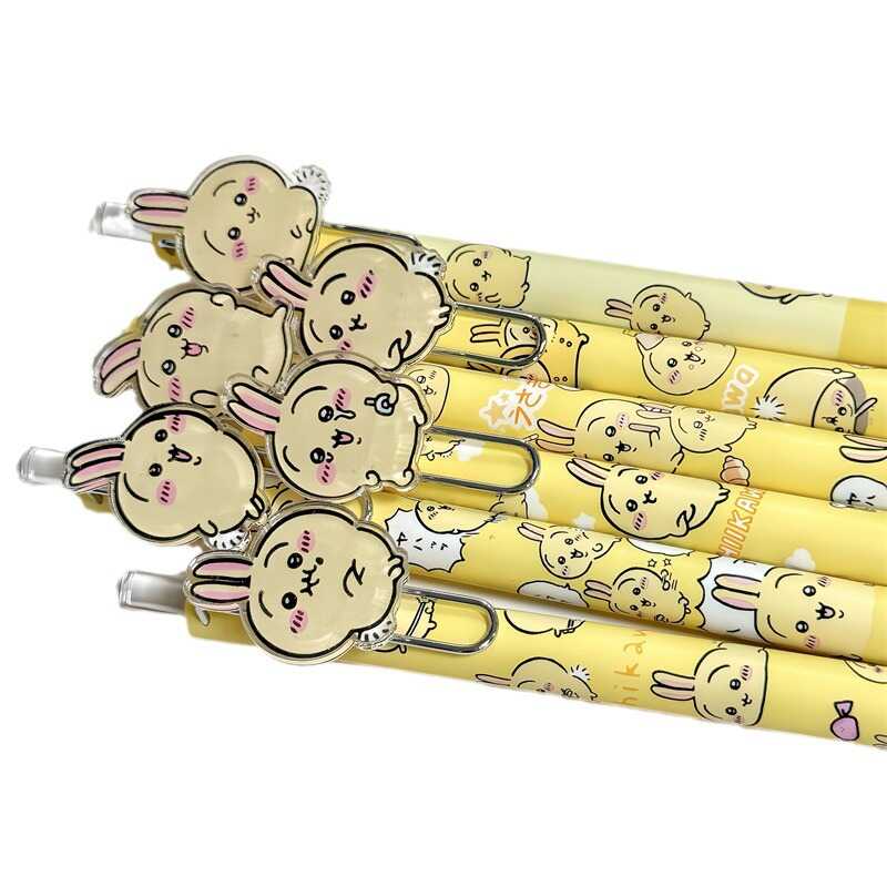 Chiikawa Student Cartoon 0.5mm Black ST Push Type Neutral Pen (5)