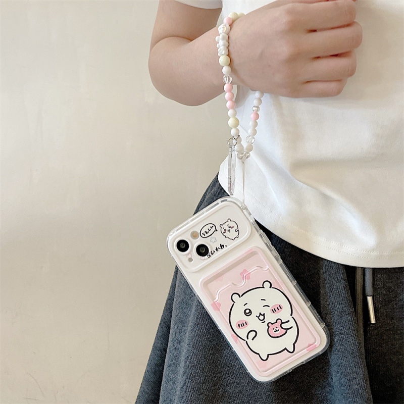 Cute Japanese Chiikawa Phone Case Can insert Cards Suitable For iPhone (3)