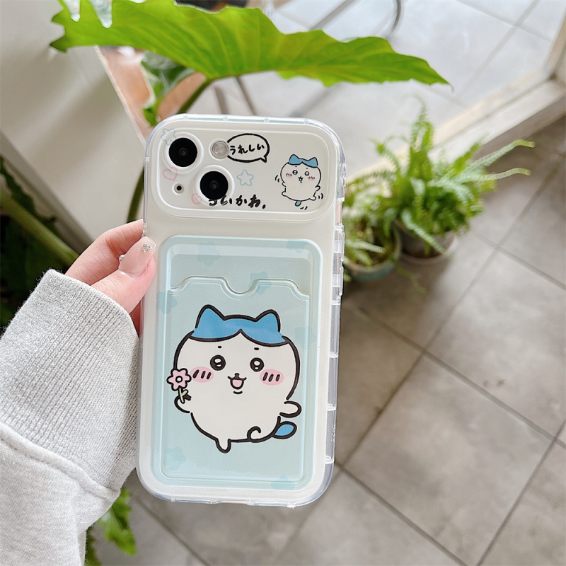 Cute Japanese Chiikawa Phone Case Can insert Cards Suitable For iPhone (4)