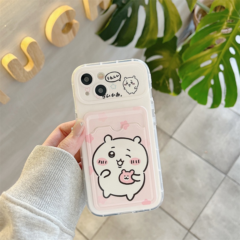 Cute Japanese Chiikawa Phone Case Can insert Cards Suitable For iPhone (5)