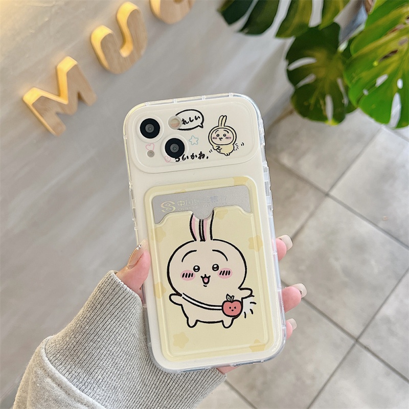 Cute Japanese Chiikawa Phone Case Can insert Cards Suitable For iPhone (6)