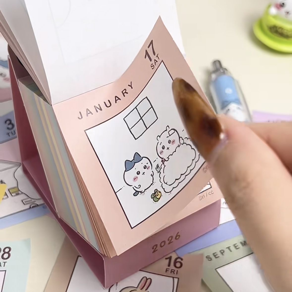 chiikawa2026 Mini Tear-Off Calendar