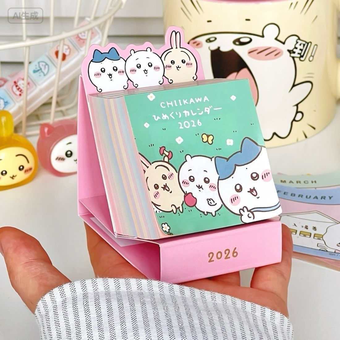 Chiikawa 2026 Cute Desktop Calendar (10)